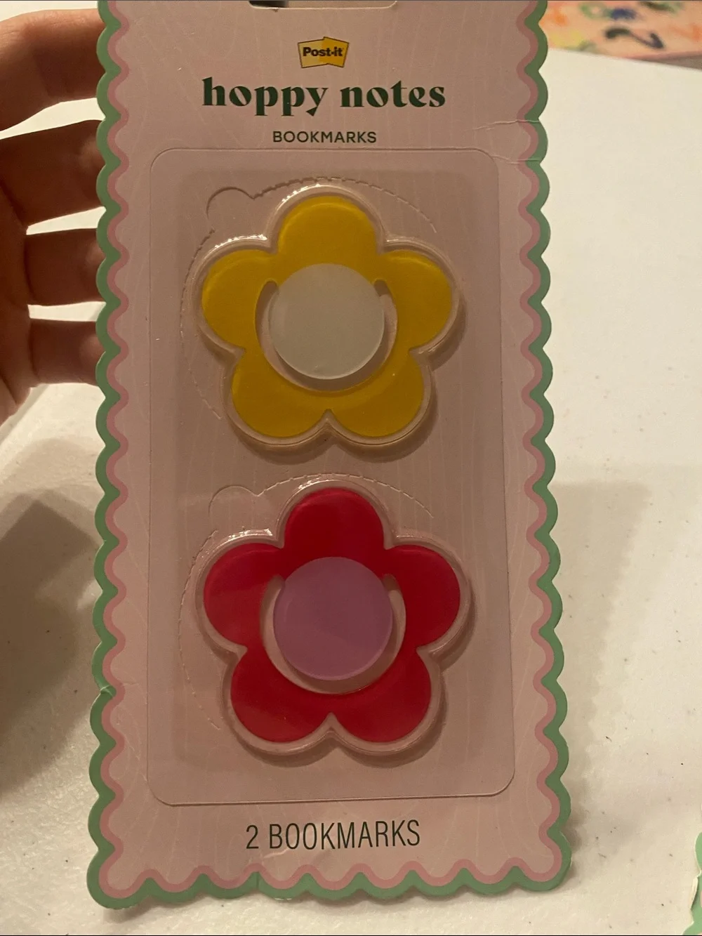 Hoppy Notes Floral Bookmark & Push Pin Set - Yellow & Red